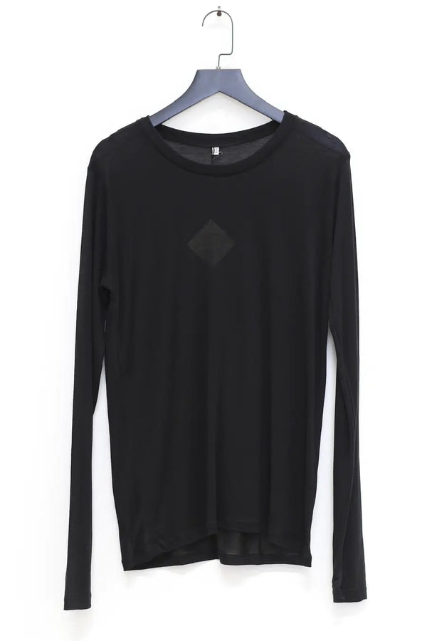 BASERANGE Classic Bamboo Fiber Bamboo Cotton Long Sleeve T-Shirt Series Collection Round Neck Bottoming Shirt France BAS-TOLS-BL-000-BLACK